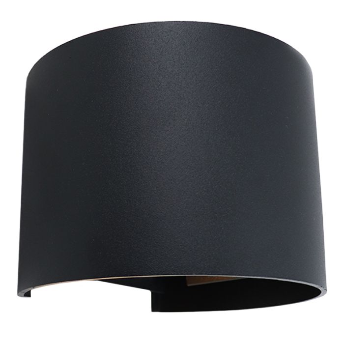 Moderne smart wandlamp zwart, Dion, 6W, RGBW LED, IP65