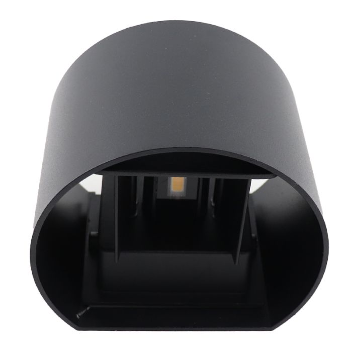 Moderne smart wandlamp zwart, Dion, 6W, RGBW LED, IP65