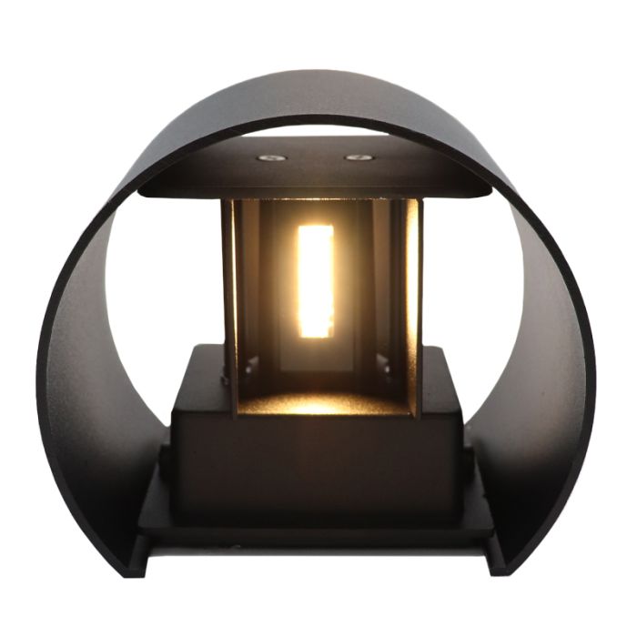 Moderne smart wandlamp zwart, Dion, 6W, RGBW LED, IP65