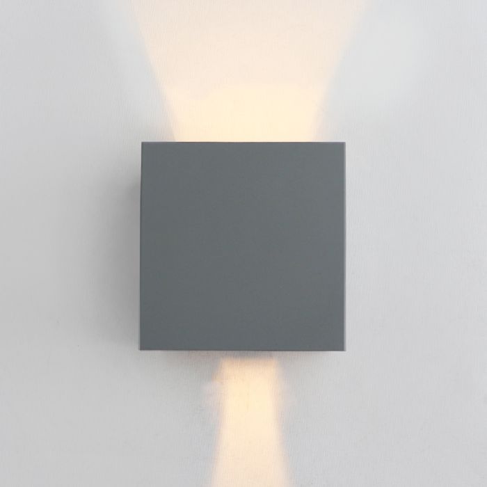 Moderne up down wandlamp grijs, Dion, IP65
