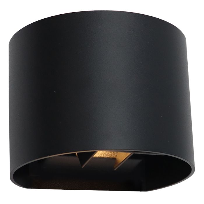 Moderne up down wandlamp zwart, Dion, IP65