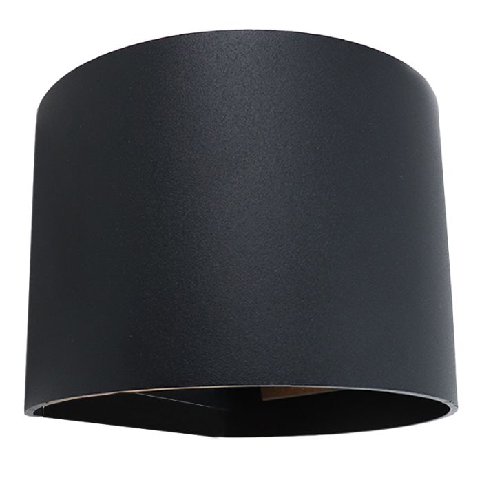 Moderne up down wandlamp zwart, Dion, IP65