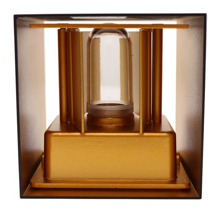 Moderne up down wandlamp zwart, Dion, IP65