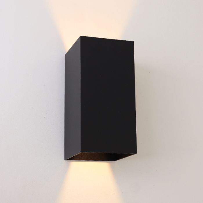 Moderne up down wandlamp zwart, Dion, IP65
