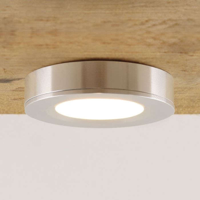 Ronde keukenkast lamp zilver, Sana