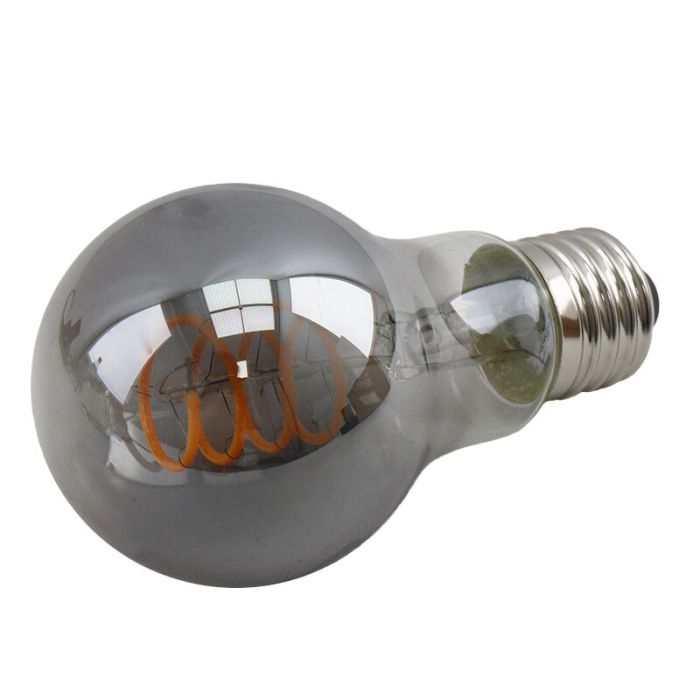 Dimbare Olucia E27 LED lamp, Tuelo, A60, 4W, rookglas, 2200k