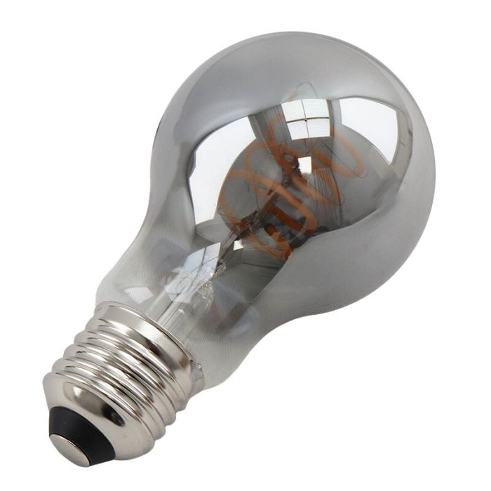 Dimbare Olucia E27 LED lamp, Tuelo, A60, 4W, rookglas, 2200k