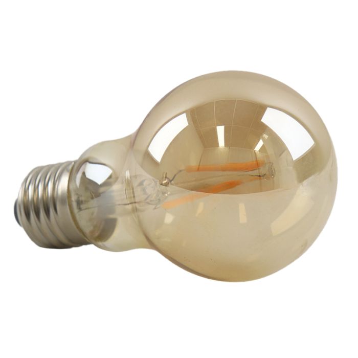 Dimbare Olucia E27 LED filament lamp Yona, amber, A60, 2W, 2200K