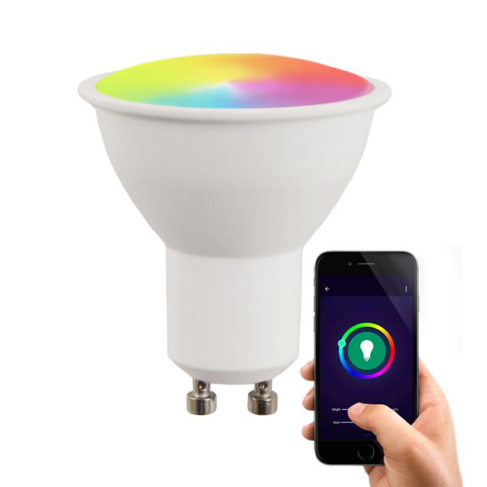 Olucia Smart LED lamp GU10 Antonie, 5W, RGBW