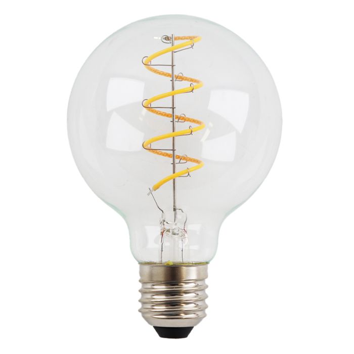 Dimbare Olucia E27 LED filament lamp Tuelo, G80, 4W, 2700K