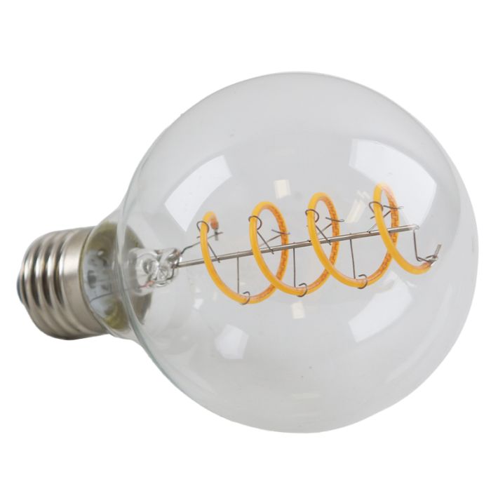 Dimbare Olucia E27 LED filament lamp Tuelo, G80, 4W, 2700K