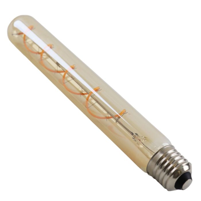 Dimbare Olucia E27 LED buislamp Damien, amber, 4W, 2200K