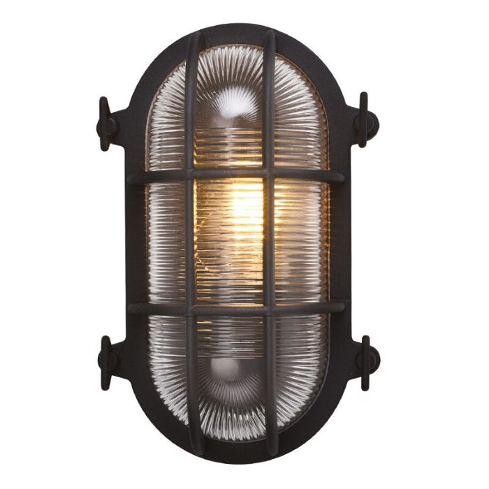 Industriële buitenlamp zwart, Luce, IP44