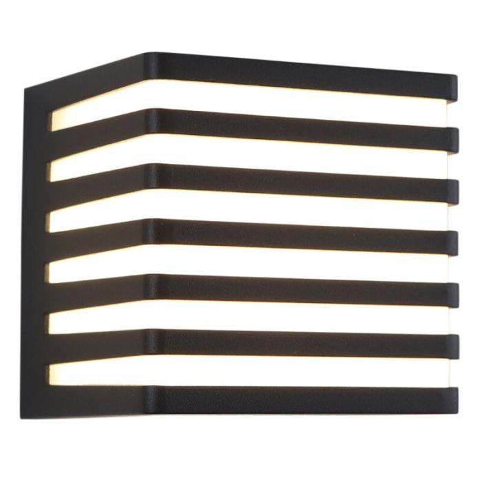 Moderne buitenlamp zwart, Lenny, 9W, 3000K LED, IP54