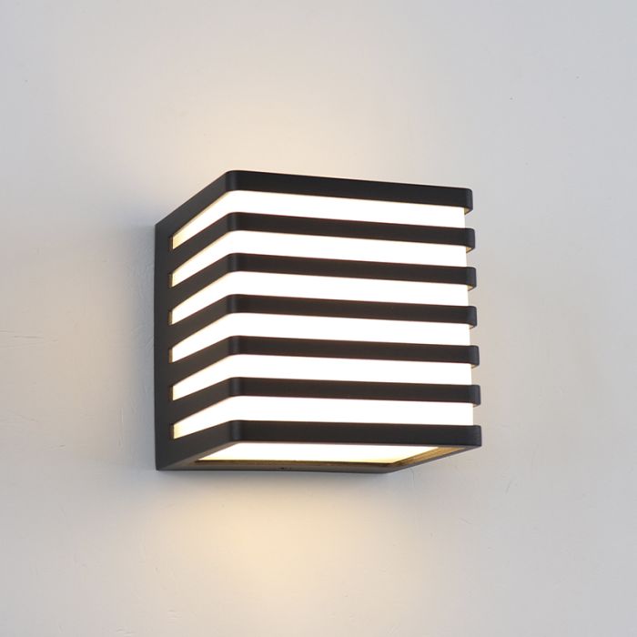 Moderne buitenlamp zwart, Lenny, 9W, 3000K LED, IP54