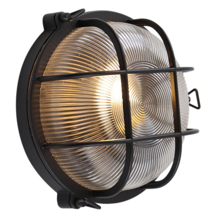 Industriële buitenlamp zwart, Juanita, IP44