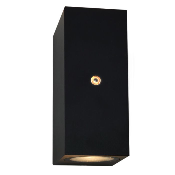 Moderne buiten wandlamp met schemersensor zwart, Corella, IP54