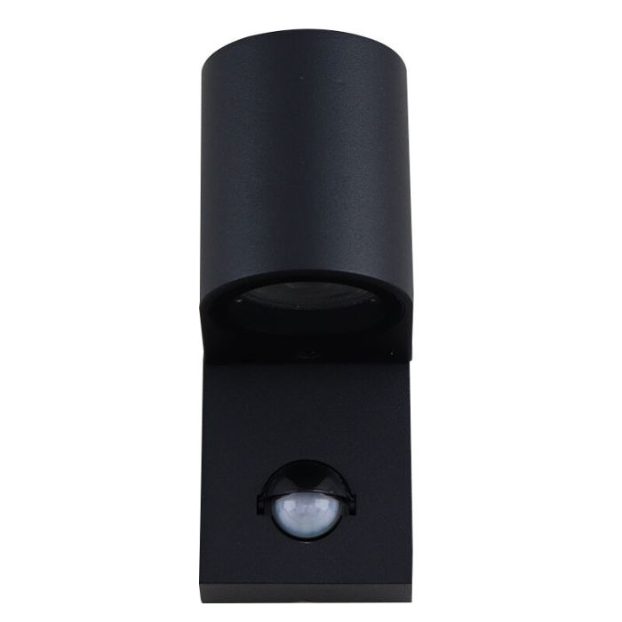 Moderne buiten wandlamp met bewegingssensor zwart, Corina, IP54