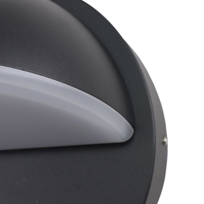 Zwarte buitenlamp met bewegingssensor Shelby, aluminium, 7w, 3000K LED