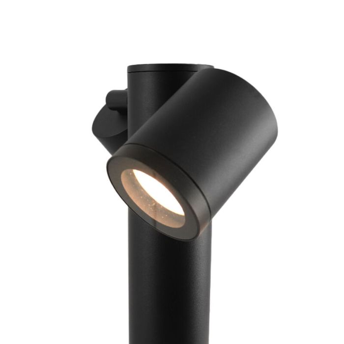 Zwarte moderne buitenlamp, Clevor 2L, aluminium, IP44