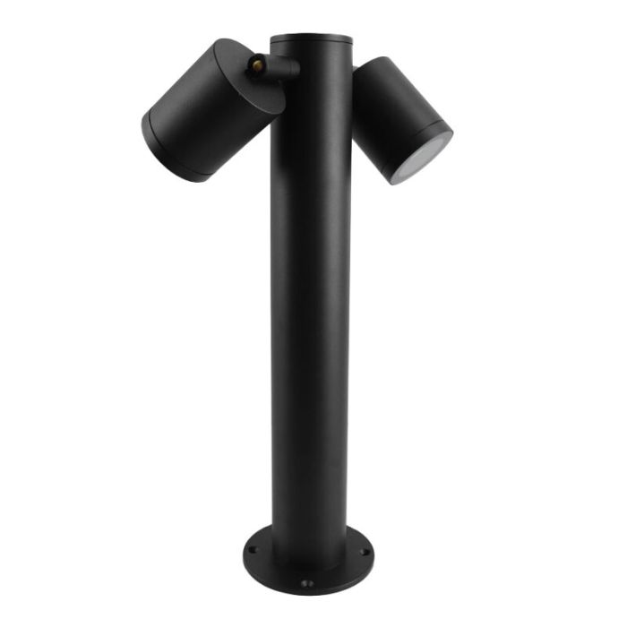 Zwarte moderne buitenlamp, Clevor 2L, aluminium, IP44