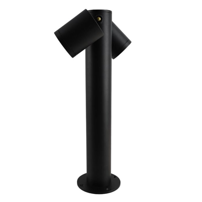 Zwarte moderne buitenlamp, Clevor 2L, aluminium, IP44