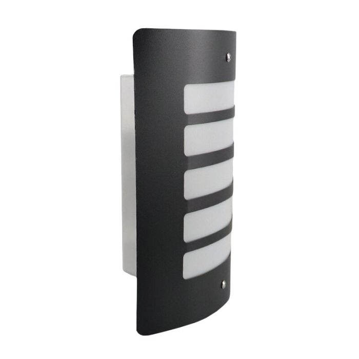Moderne buiten wandlamp met schemersensor Manuel, zwart, aluminium, IP44