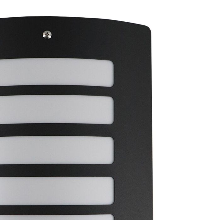 Moderne buiten wandlamp met schemersensor Manuel, zwart, aluminium, IP44
