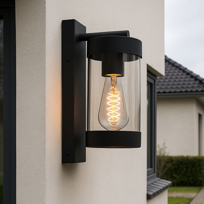 Moderne buitenlamp zwart, Musa, IP44