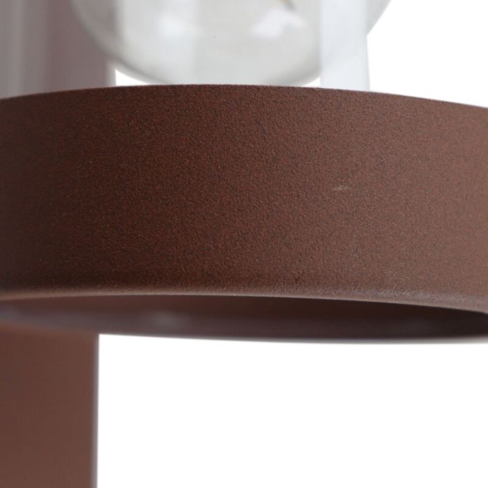 Moderne buiten wandlamp met schemersensor roestkleurig, Musa, IP44
