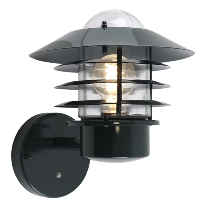 Rvs buiten wandlamp met schemersensor groen, Felice, IP44