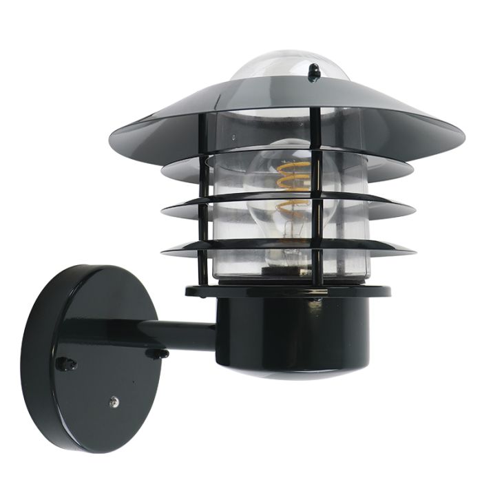Rvs buiten wandlamp met schemersensor groen, Felice, IP44