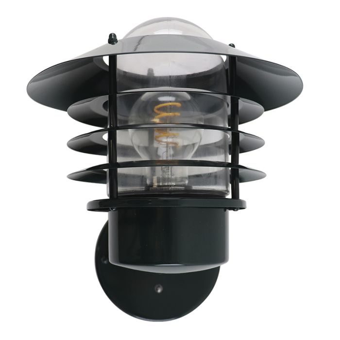 Rvs buiten wandlamp met schemersensor groen, Felice, IP44