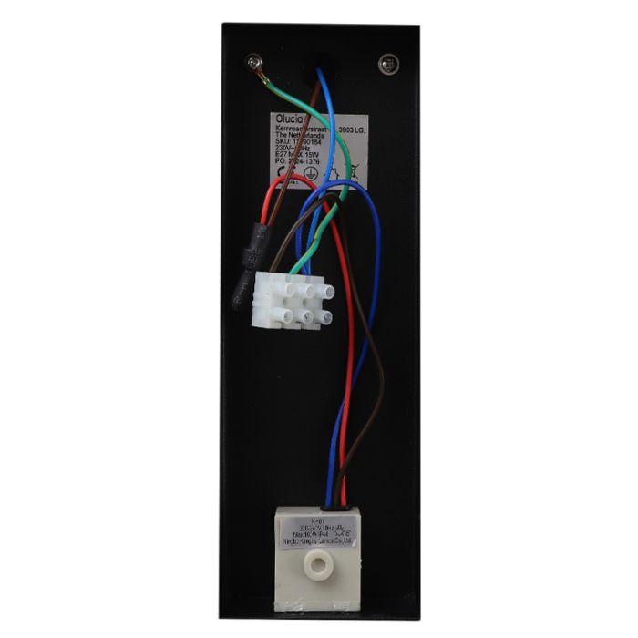 Aluminium buiten wandlamp met schemersensor zwart, Bella, IP44