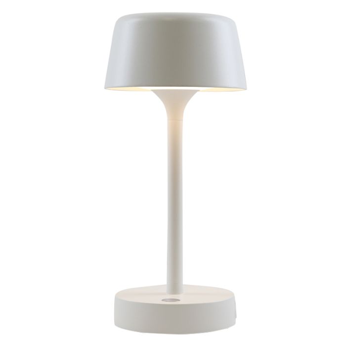 Moderne buiten tafellamp wit, Emily, 3W, 3000K LED, IP44, 3-staps dimbaar