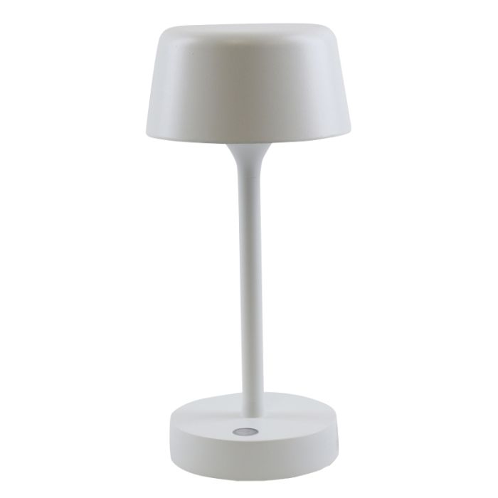 Moderne buiten tafellamp wit, Emily, 3W, 3000K LED, IP44, 3-staps dimbaar
