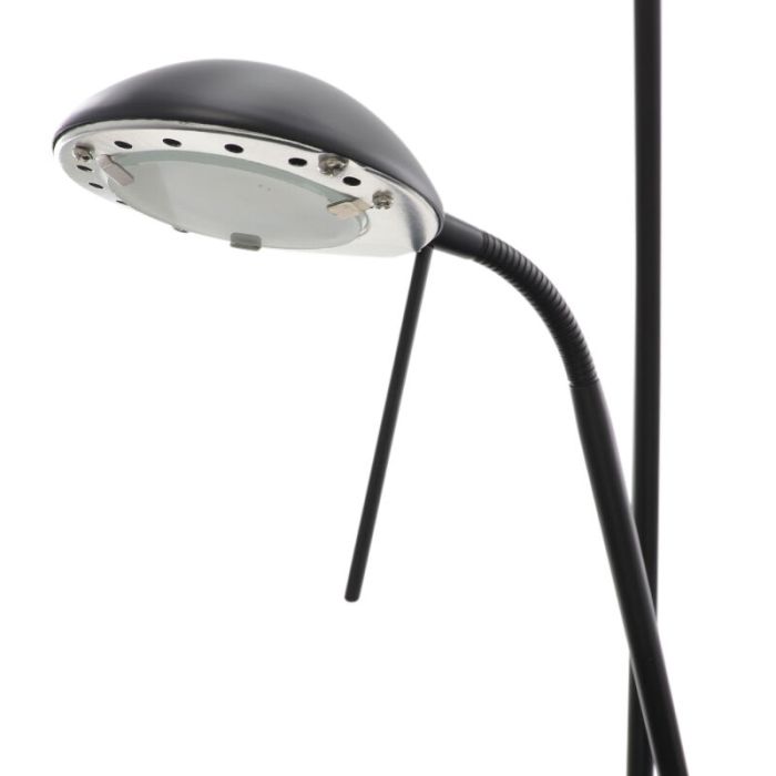 Moderne staande leeslamp zwart, Salvador, 18W, 3000K LED, met schakelaar