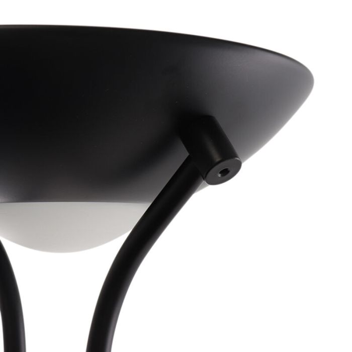 Moderne staande leeslamp zwart, Salvador, 18W, 3000K LED, met schakelaar