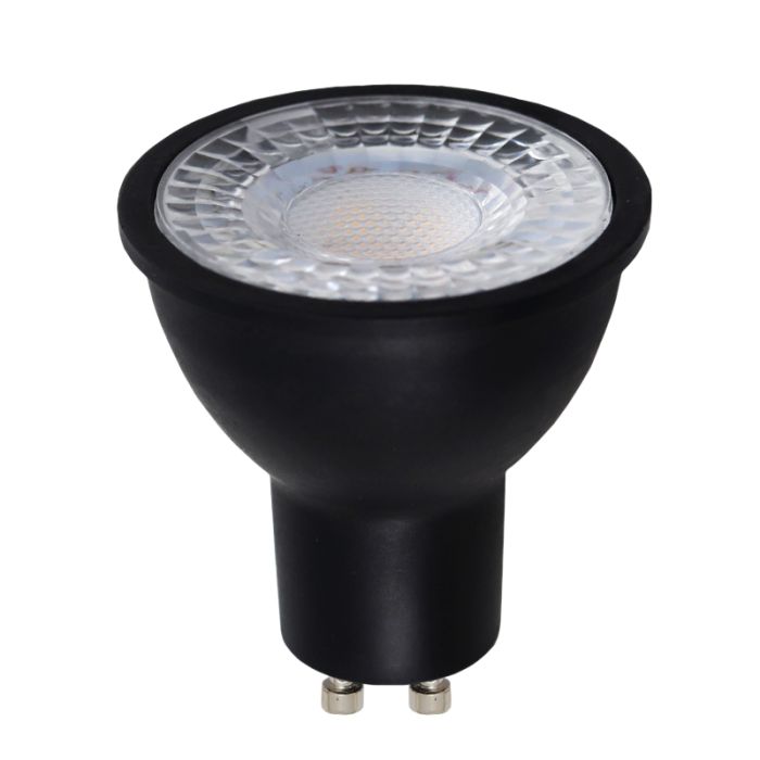 Olucia GU10 LED lamp Antonie, zwart, 3W, 2700K