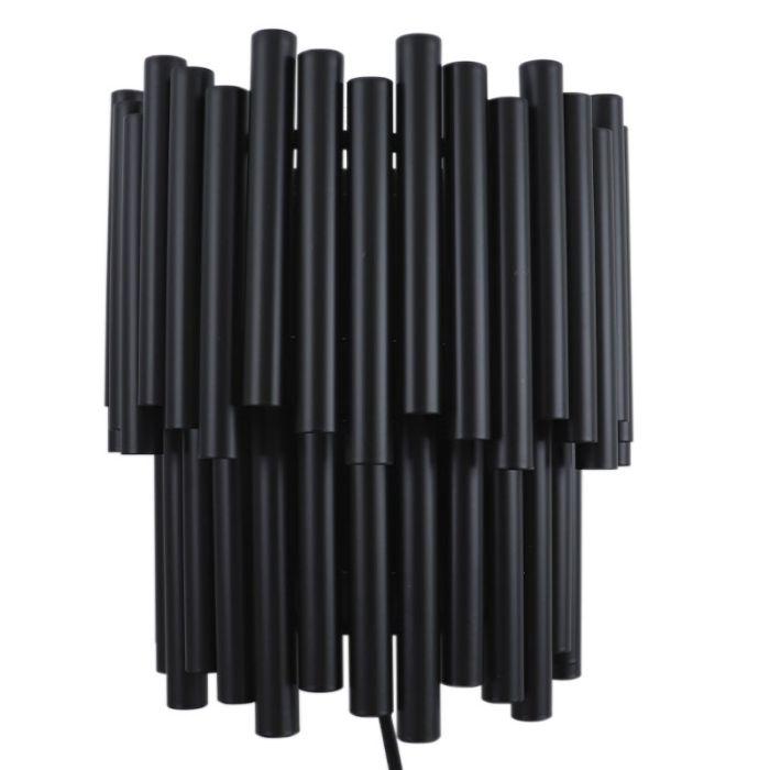Moderne wandlamp zwart, Joelle, met schakelaar