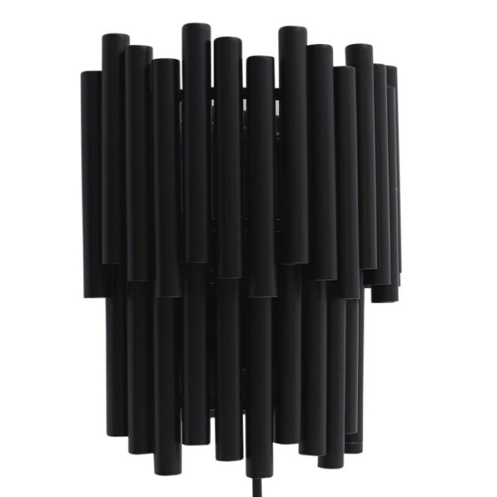 Moderne wandlamp zwart, Joelle, met schakelaar