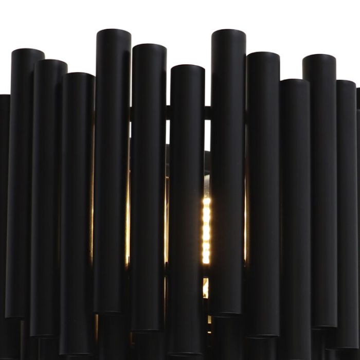 Moderne wandlamp zwart, Joelle, met schakelaar