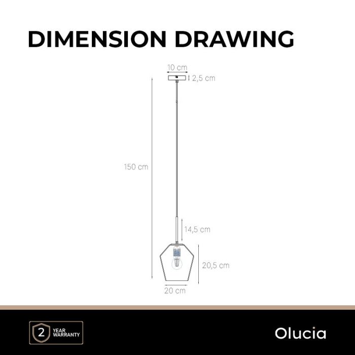 Moderne hanglamp transparant, Nanko