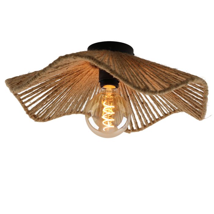 Landelijke plafondlamp bruin, Annelot