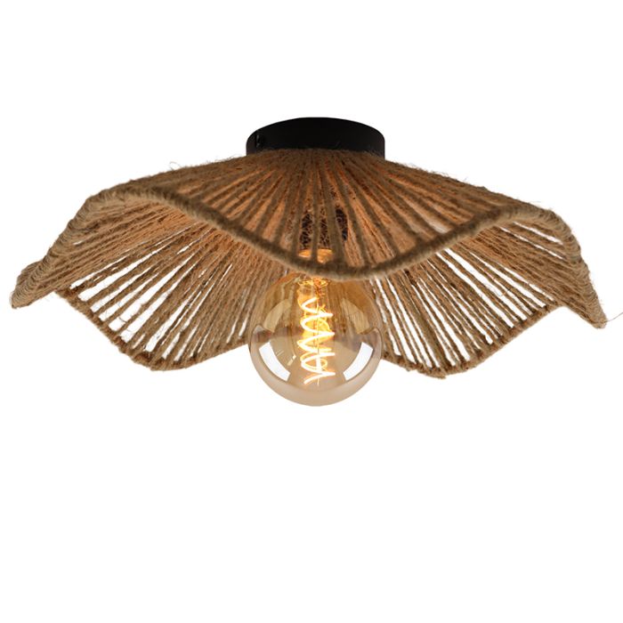Landelijke plafondlamp bruin, Annelot
