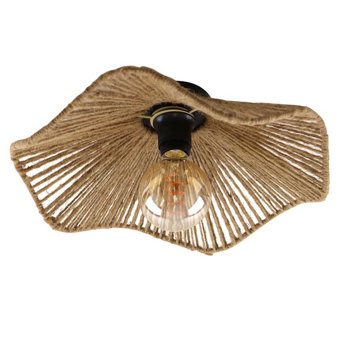 Landelijke plafondlamp bruin, Annelot