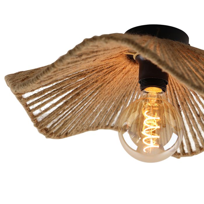 Landelijke plafondlamp bruin, Annelot