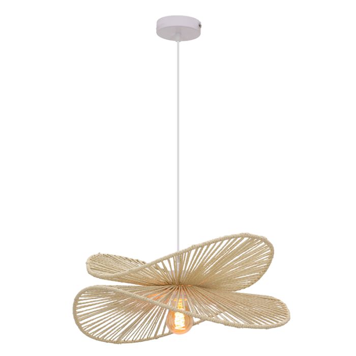 Papieren hanglamp beige, Rosalie
