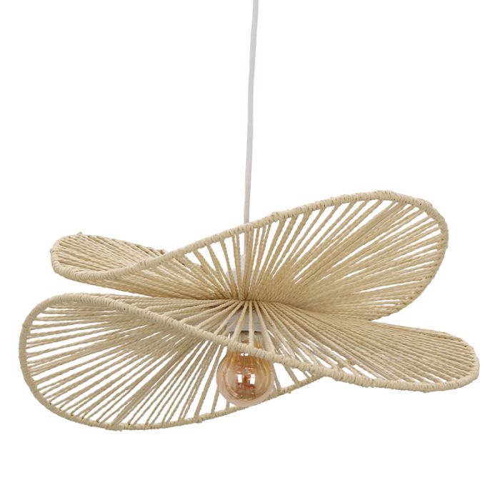 Papieren hanglamp beige, Rosalie