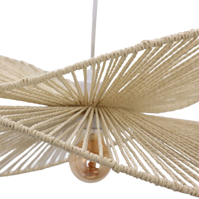 Papieren hanglamp beige, Rosalie